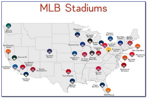Map of minor league baseball stadiums